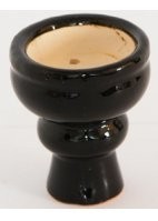 Shisha Tonkopf 6,5cm - schwarz glasiert