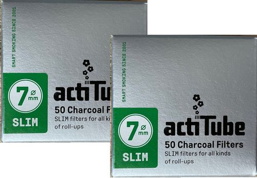 ActiTube Slim Aktivkohlefilter 7,1mm (2x50) Aktivkohle Filter